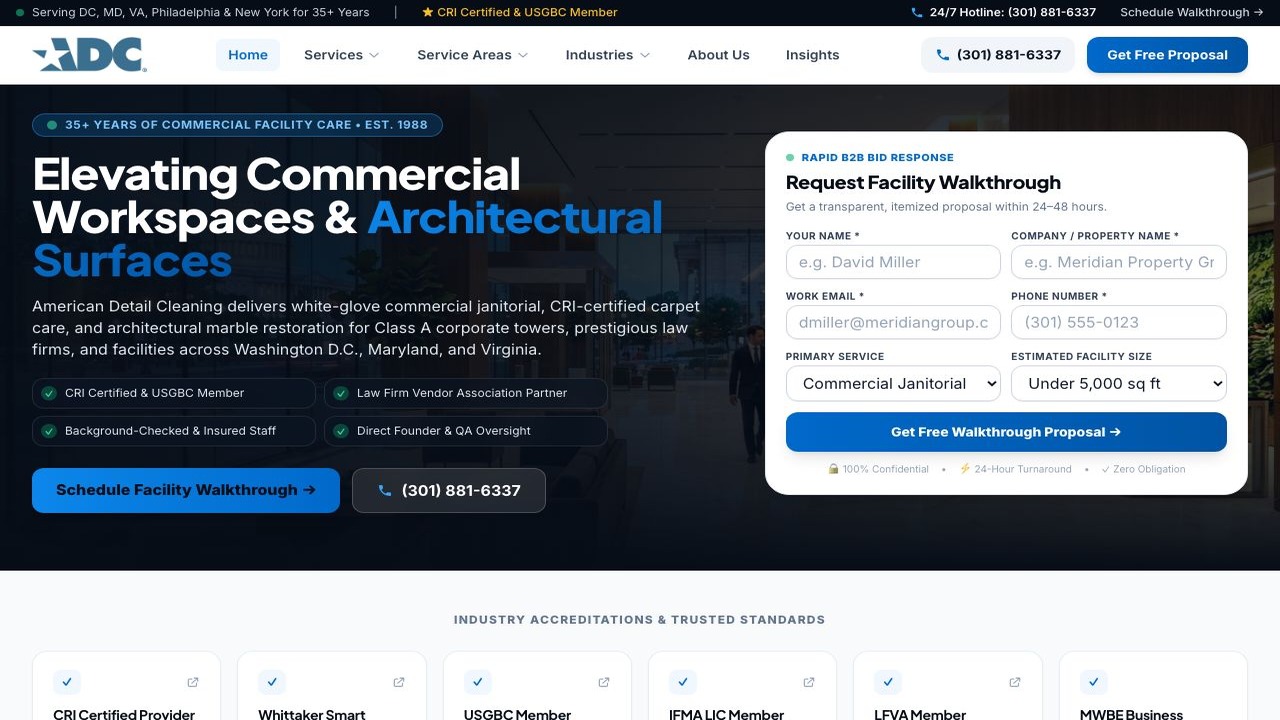 American Detail Cleaning: Commercial Facility Modernization Cover