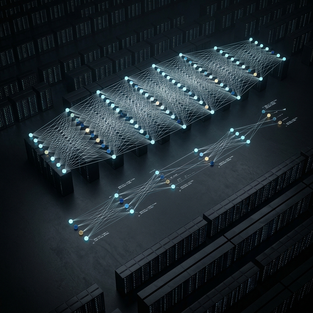 Machine Learning Fleet Efficiency Abstract Visualization