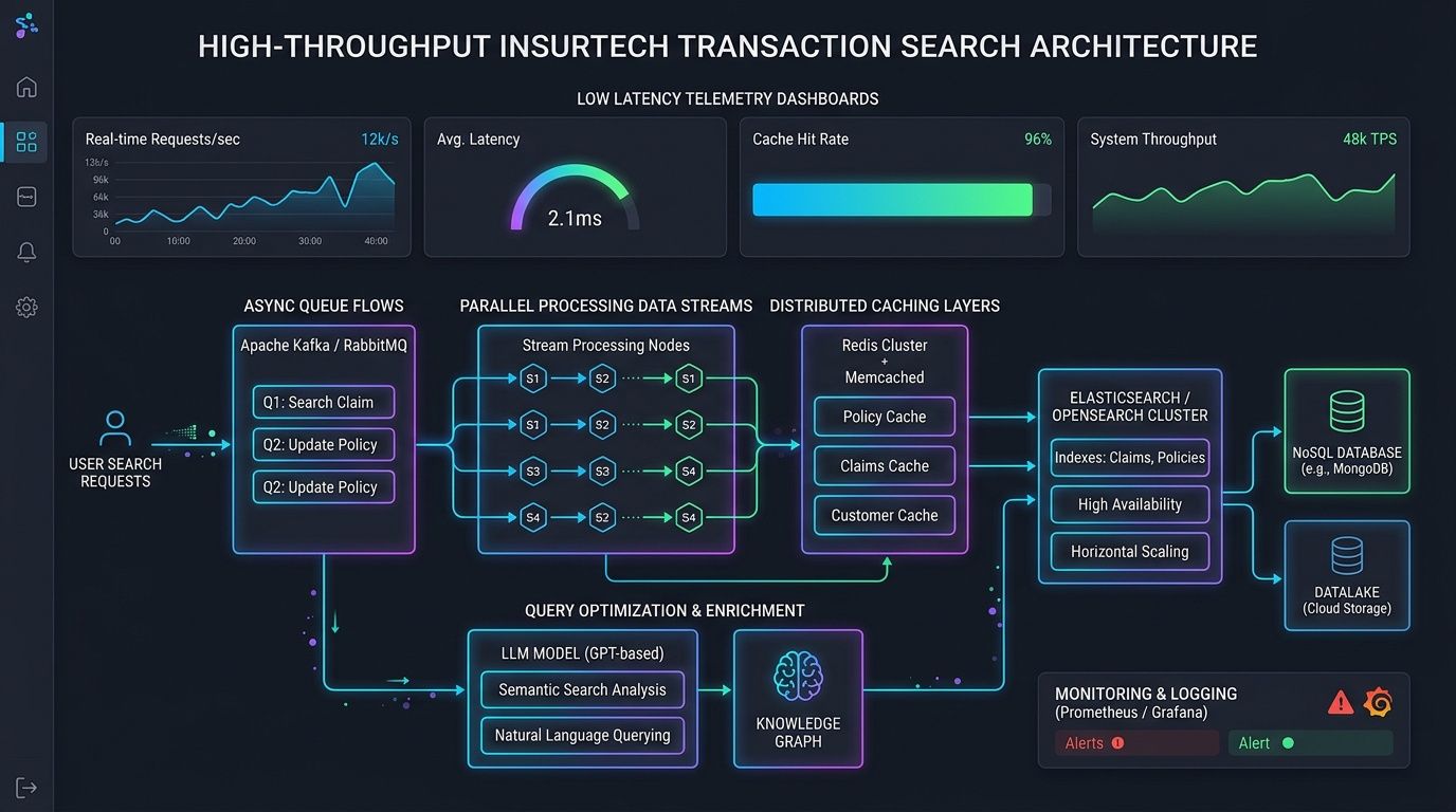 Best Practices for Handling High-Volume Insurtech Transaction Search with LLMs Cover