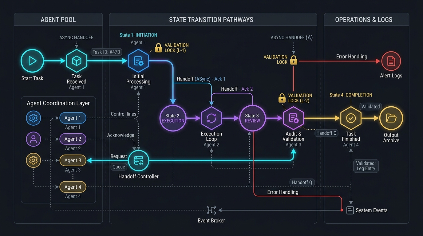 How to Manage State Transitions in Complex Multi-Agent Frameworks Cover