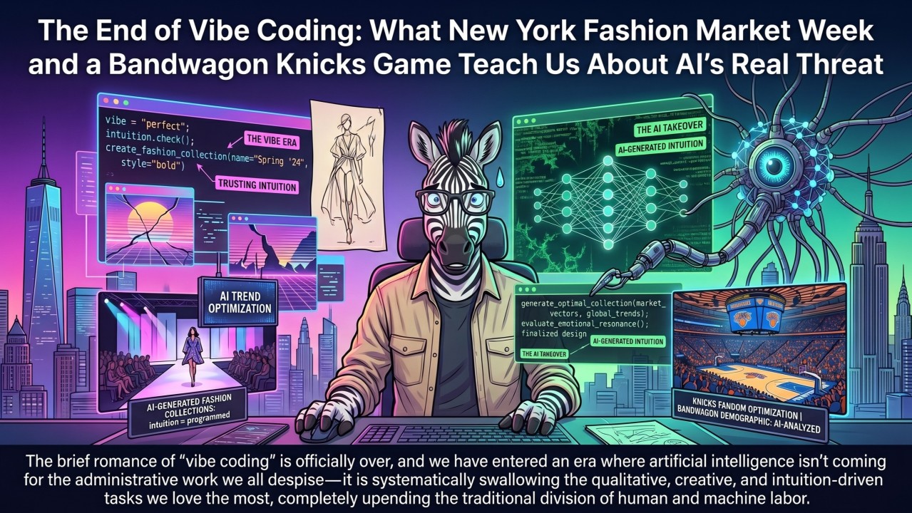The End of Vibe Coding: What New York Fashion Market Week and a Bandwagon Knicks Game Teach Us About AI's Real Threat Article Cover