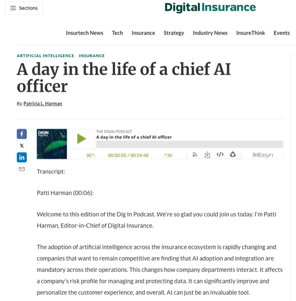Digital Insurance DIG IN Podcast Cover Art